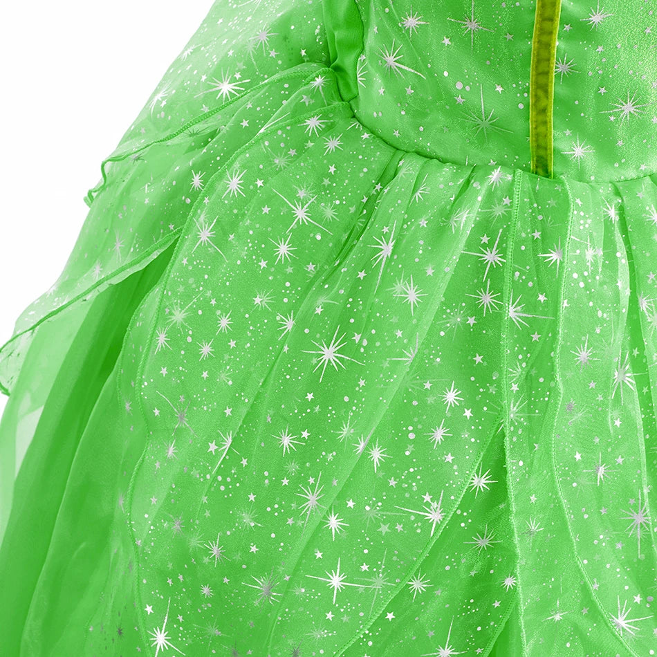 Kids Belle Costume Girl Halloween Princess Cosplay Party Dress Children Rapunzel Cinderella Anna Elsa Encanto Birthday Clothes