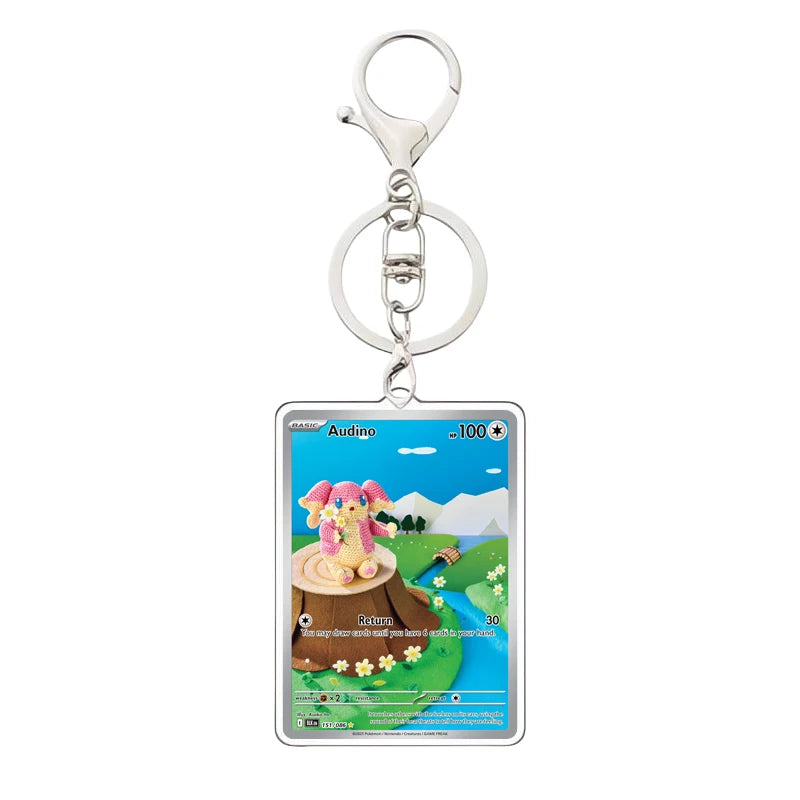 Pokemon PTCG Acrylic Keychain English Version Sv11B W Sar Bwr Reshiram Zekrom Victini N Acrylic Card Keychain Pendant 3.4X5.2Cm