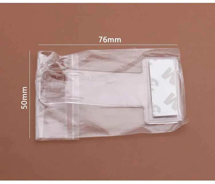 2pcs Transparent Car Vehicle Parking Ticket Receipt Permit Card Holder Clip Sticker Windscreen Plastic Universal Car Accessories