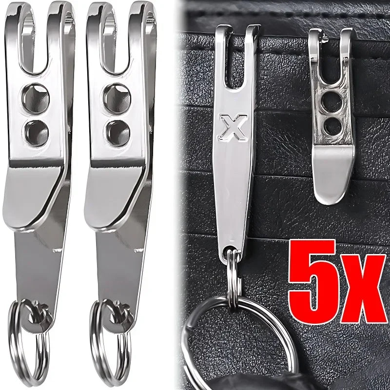 5/1Pcs Mini Zinc Alloy Ring Carabiner EDC Bag Suspension Clip with Key Outdoor Quicklink Tool Keychain Camping Accessories