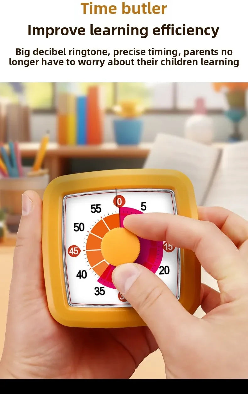 Kids Children Reminder Time Management Tool Visual Timer Night Light Ultra Silent Alarm Clock 60 Minutes Countdown Timer Digital