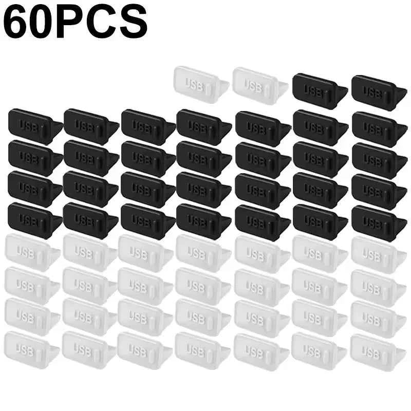 Dust Plug for USB -A Charger Port Cover Cap Female Jack Universal Silicone Dustproof USB-A Ports Protector PC Notebook Laptop