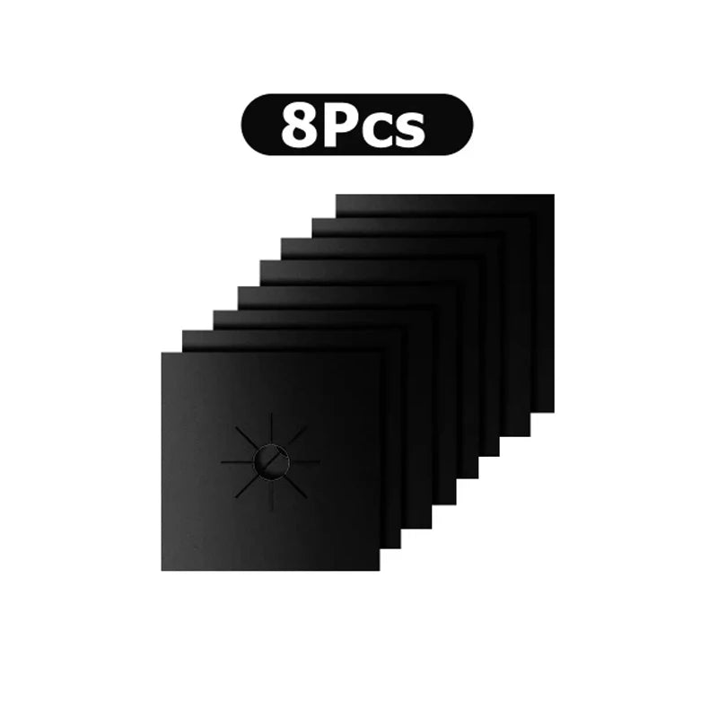 4PCS 8PCS Barbecue Stove Protective Cover 27cm Gas Stove Surface Protective Pad Kitchen Cleaning Accessories