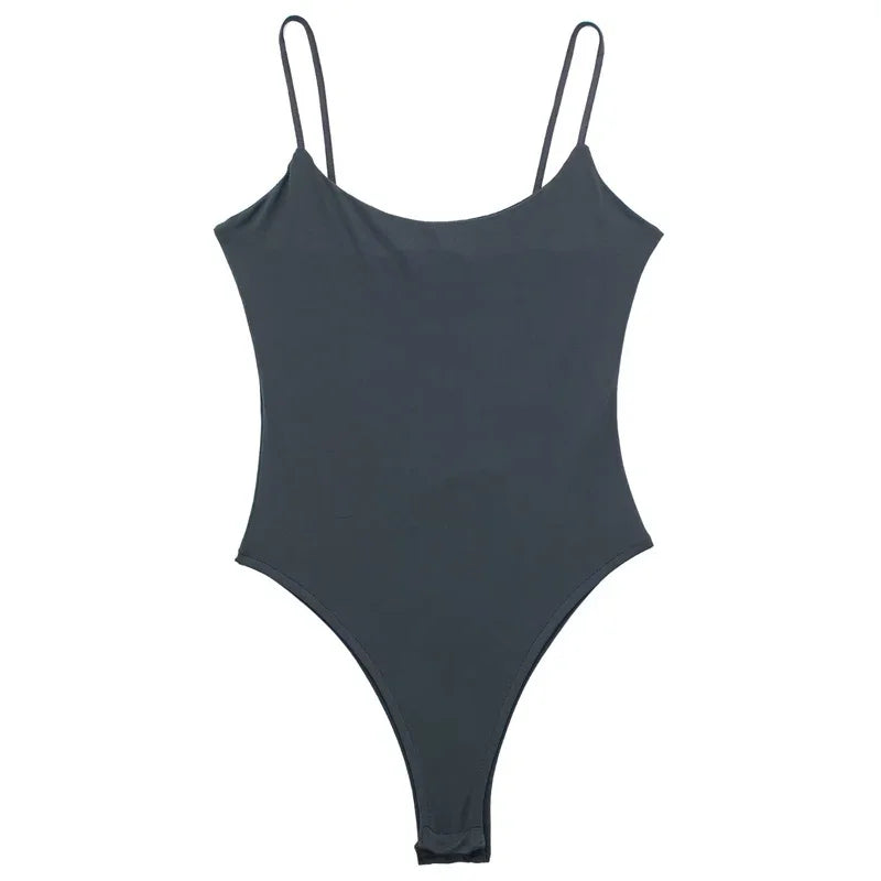 HXAO Fashion 2024 Woman One pieces Bodysuit Women Top White Black Bodysuit Slip Short Tight Jumpsuit Woman Backless Top