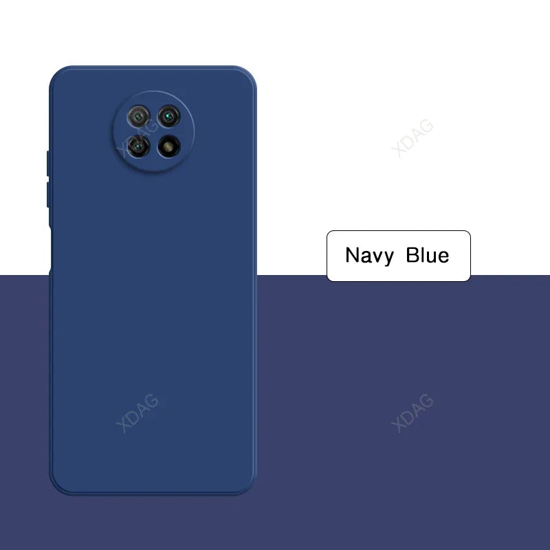 Original Basic Phone Case Cover for Xiaomi Redmi Note9 Note 9T 9 Pro 9Pro Max 9S 5G Square Silicone Soft Back Fundas Accessories