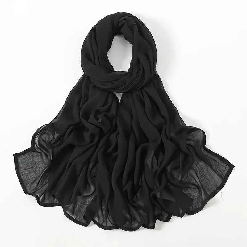 New Muslim Hijabs for Women Scarf Thin Plain Shawls Femme Musulman Soft Viscose Rayon Headscarf Islamic Turban Headband 190x85cm