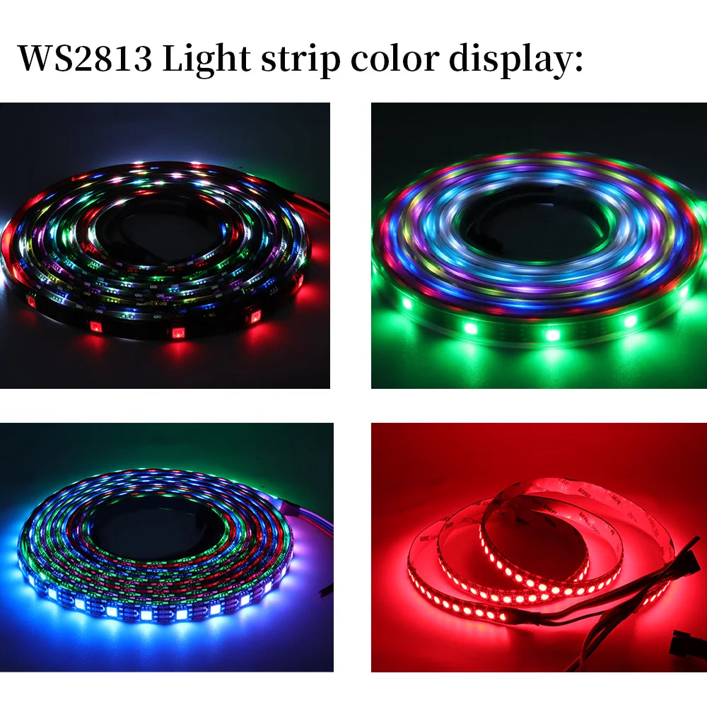 1-5M 144Leds/m WS2812B WS2813 WS2815 Led Strips 5050RGB Programmable Colored Running Flowing Led Strip Lights Led Ribbon DC5-12v