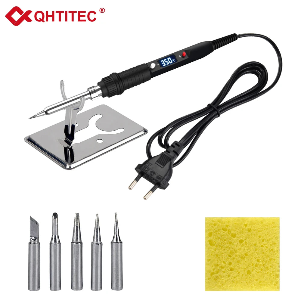 JCD Electric Soldering iron 80W 220V LCD Digital Display Adjustable temperature multimeter soldering iron kit Welding solder908S