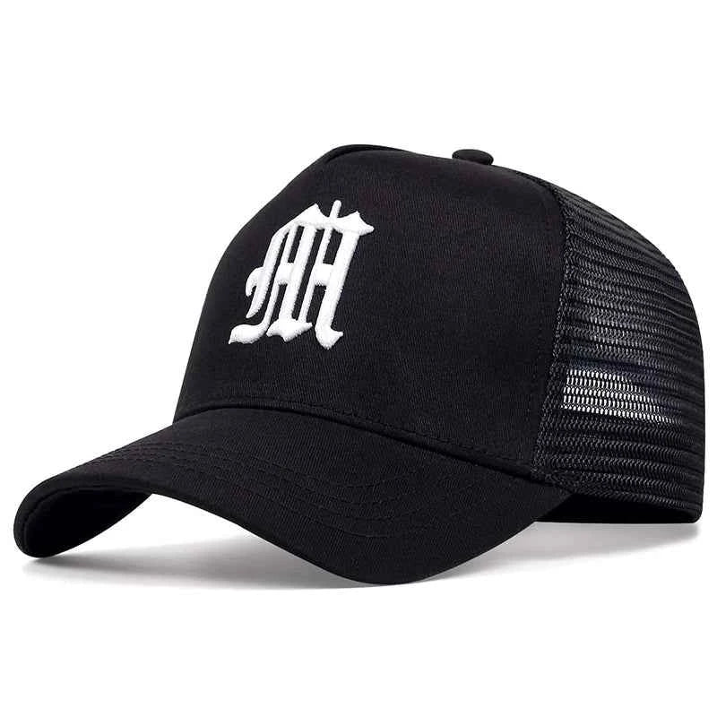 Unisex Gothic Letter Embroidery Baseball Net Caps Spring and Summer Outdoor Adjustable Casual Hats Sunscreen Hat