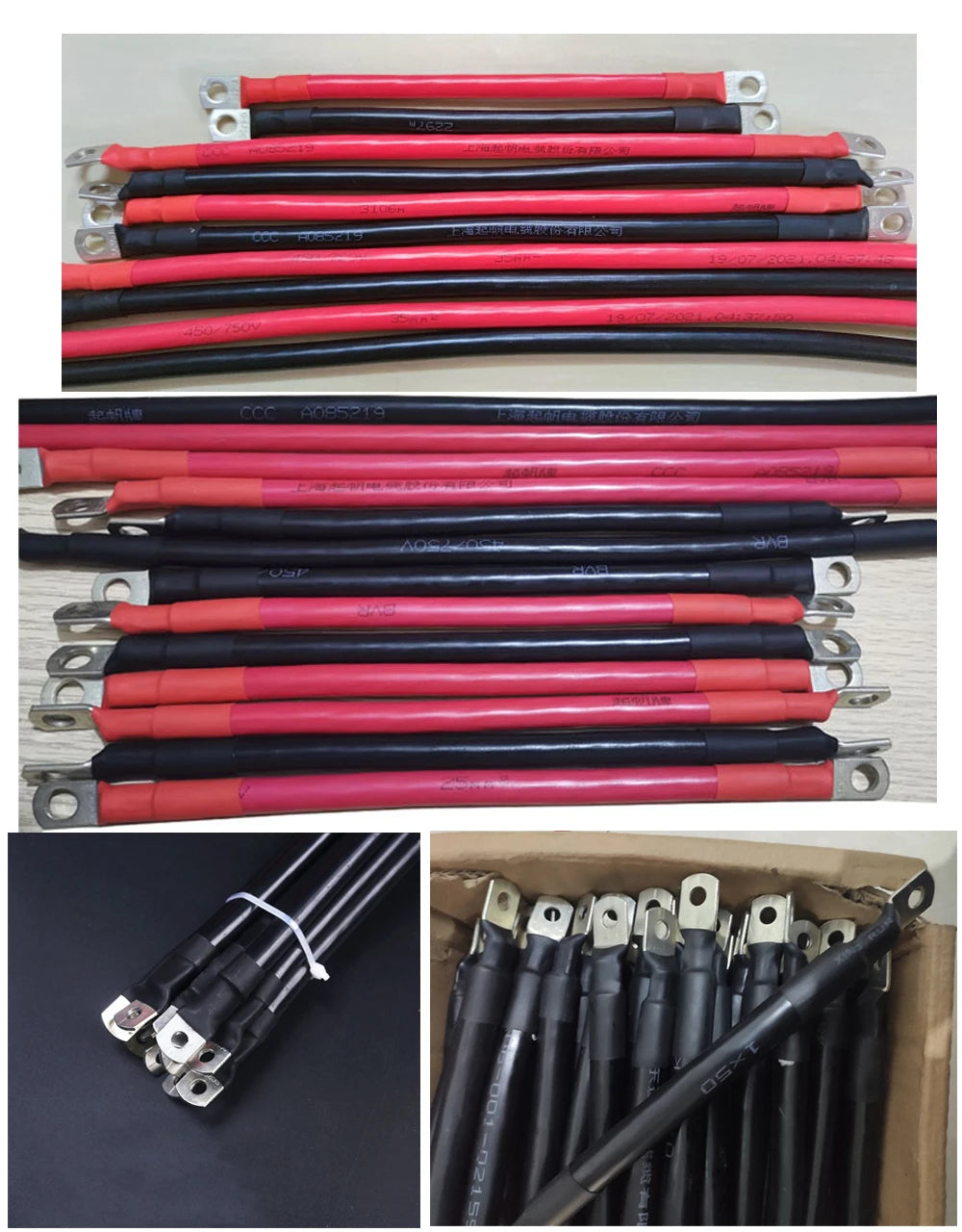 8/6/4/2AWG 10/16/25mm2 Battery Connection Cable Copper Wire with SC Terminal For Car Battery Series and Parallel, UPS, Inverter