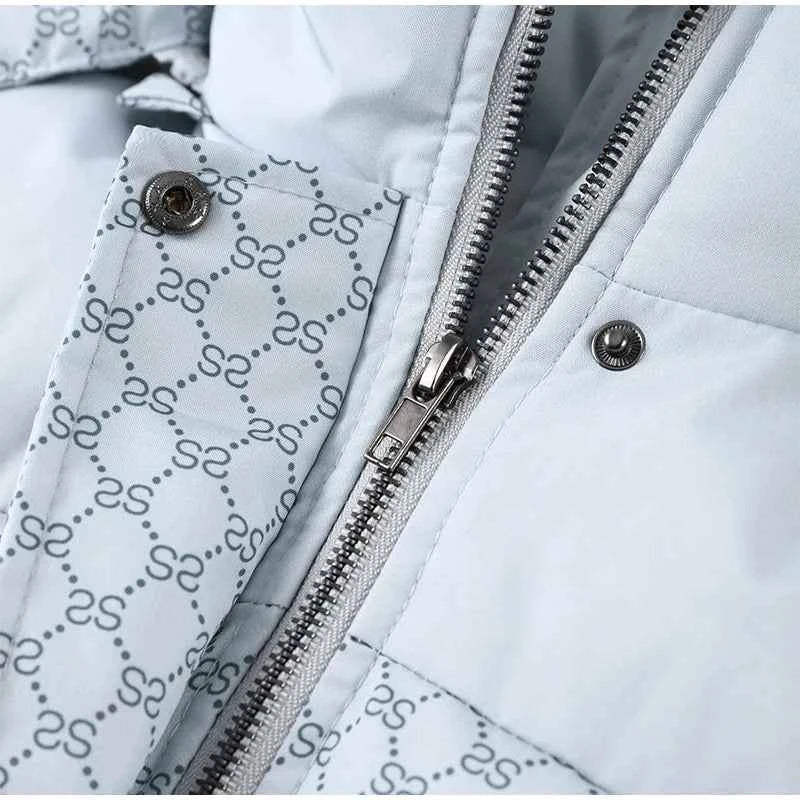 Printed Female Winter Cotton Quilted Jacket Hooded Thicken Zipper Single Breasted Long Sleeve 2025 New Casual Coat Loose Outwear