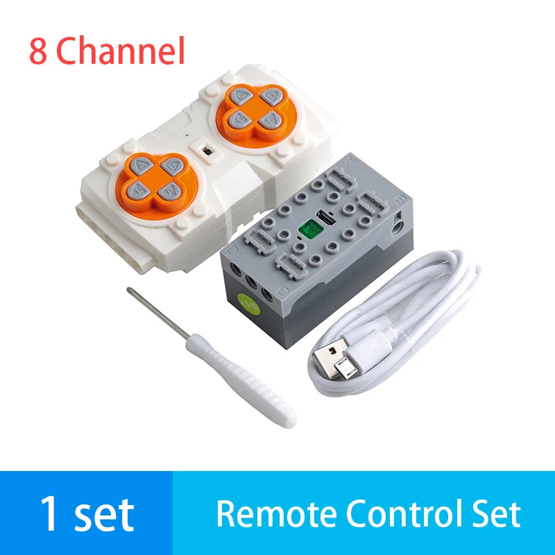 12 Channel Remote Control Lithium Battery Box Set Compatible Building Block APP Programming Control for DIY RC Car Robot Project
