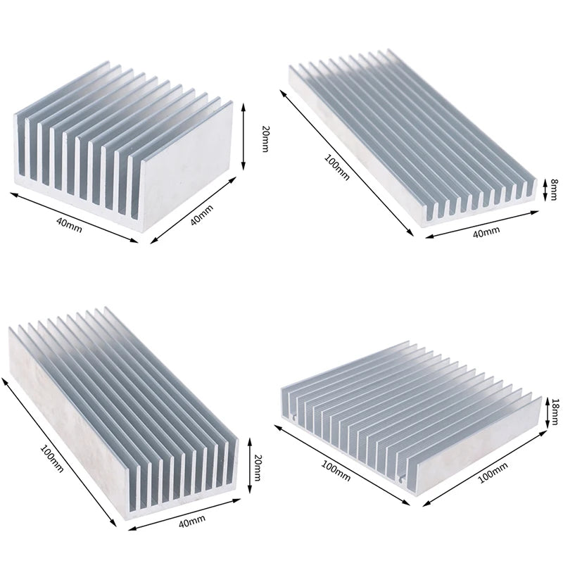 - Extruded Aluminum Heatsink For High Power LED IC Chip Cooler Radiator Heat Sink -