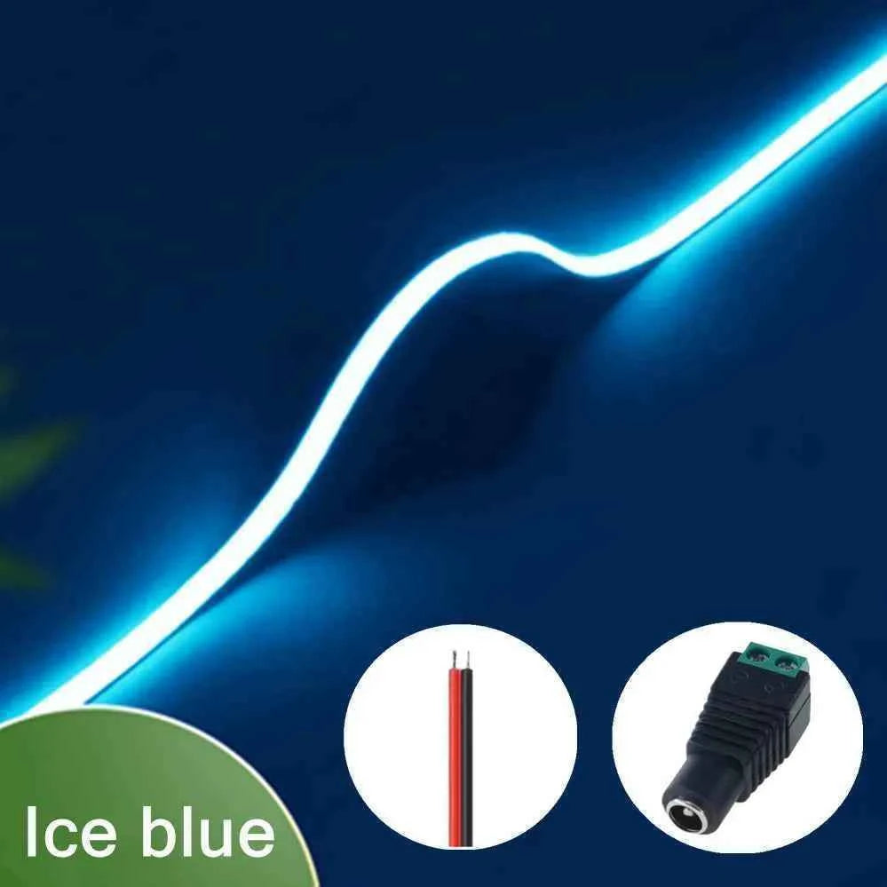 3mm Ultra Thin 12V Colorful COB LED Strip Dimmable 3000K 4000K 6000K High Density Flexible Light 400LEDs For DIY Home Decor Lamp