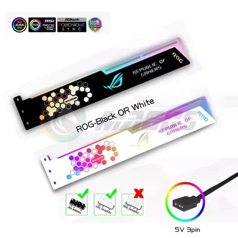 GPU Holder 5V ARGB VGA Support 3090 3080 4090 Graphics Card Bracket M/B AURA SYNC, MOD Gamer Cabinet Decoration