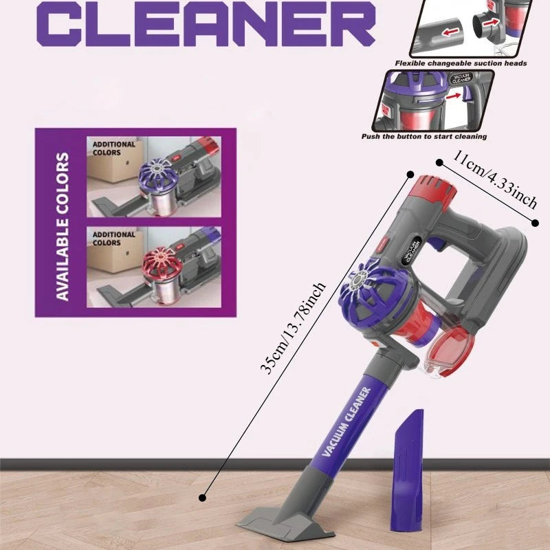 Kids' play vacuum cleaner toy, simulates cleaning, a tool for teaching household responsibility, suitable for girls and boys.