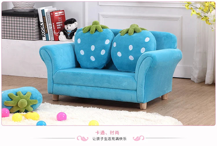 Children's Sofa Cute Cartoon Fabric Strawberry Sofa Modern Tatami Combination Baby Sofa