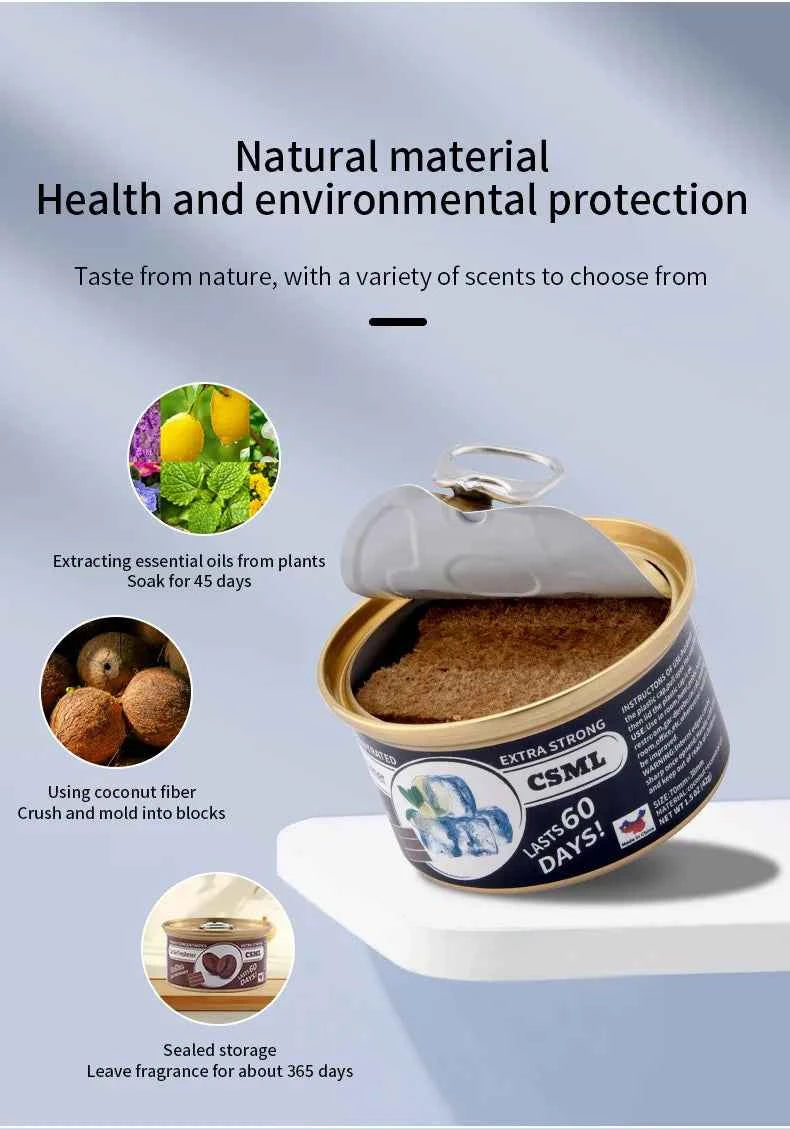 Best-selling Wooden Block Canned Car Aromatherapy, Car Fragrance Paste, Deodorizing Air Freshener, High-end Solid Perfume