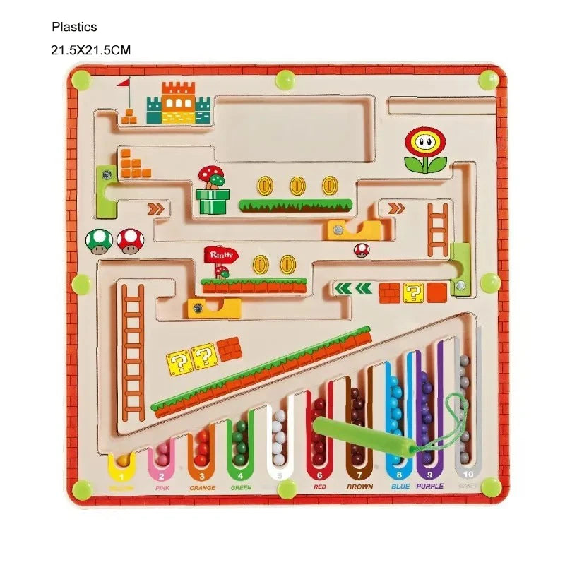 Magnetic Color and Number Maze Learning Education Toys Color Matching Montessori Toys Boy Girl Toys for Children Gift