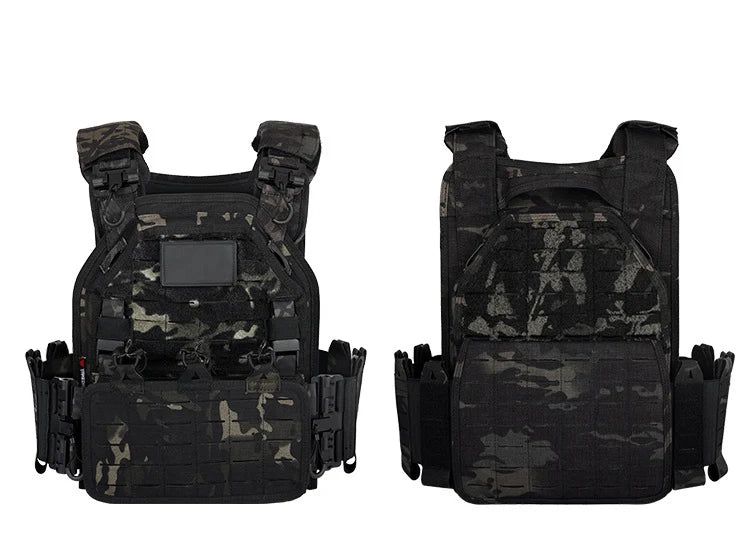 YAKEDA Tactical Vest 6094 Fast detachable light laser cut outdoor hunting black gear carry vest of high quality 1000D nylon