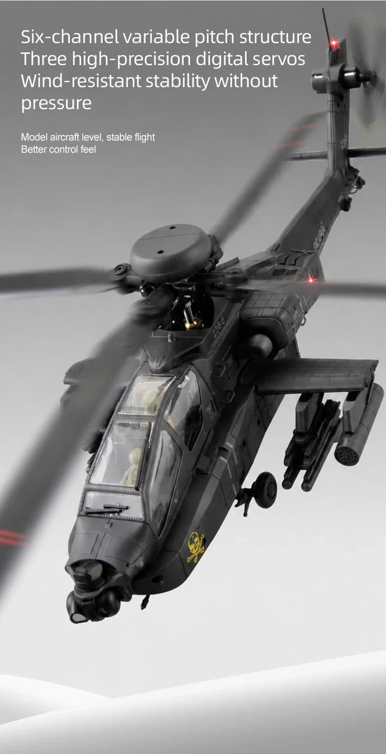 NEW RC ERA C170 RC Helicopter 6CH Optical Flow Positioning Apache Brushless Stunt Armed RC Helicopter Model One-key Inverted Toy