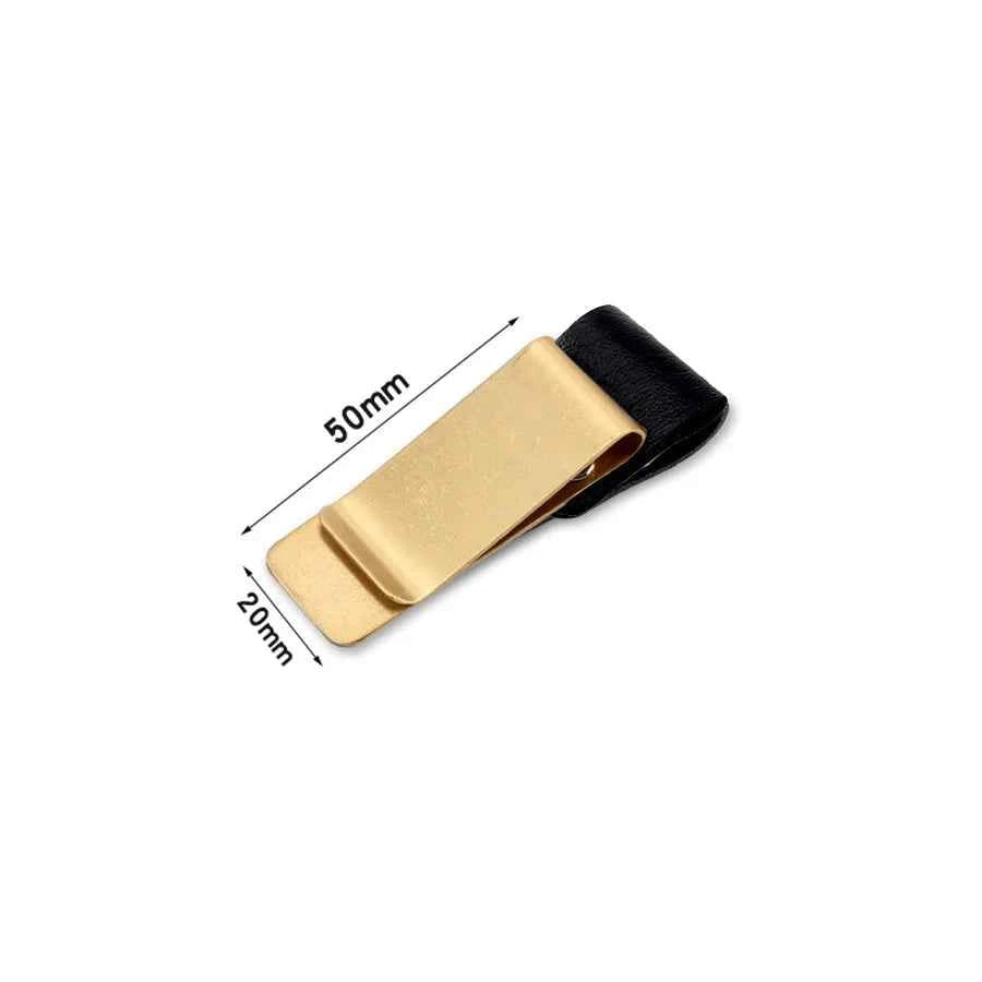 Handmade Leather Brass Stainless Steel Pen Holder Clip Journal Notebook Paper Folder Writing Office Supplies