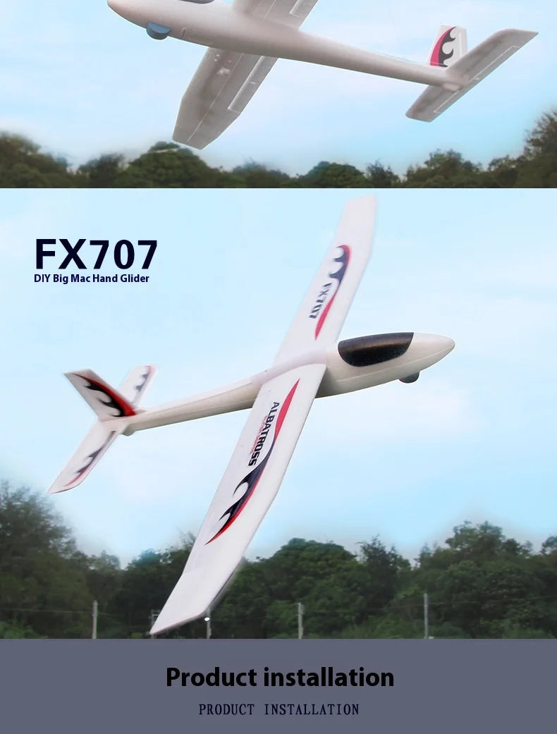 FX707S Aircraft Upgraded and Enlarged Version of Large-Scale EPP Foam Hand-Thrown Aircraft Model