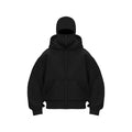 Unisex Double Hooded Fleece Sweatshirt Woman Balaclava Hoodie Half Zip Warm Outfit for Fall Winter Men Clothing Masked Outfit