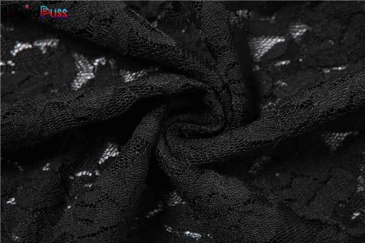 Weird Puss Lace Black Women Maxi Dress See Through Sleeveless Ladies Sexy Coquette Nightclub Party Bodycon Slim Fit Vestidos