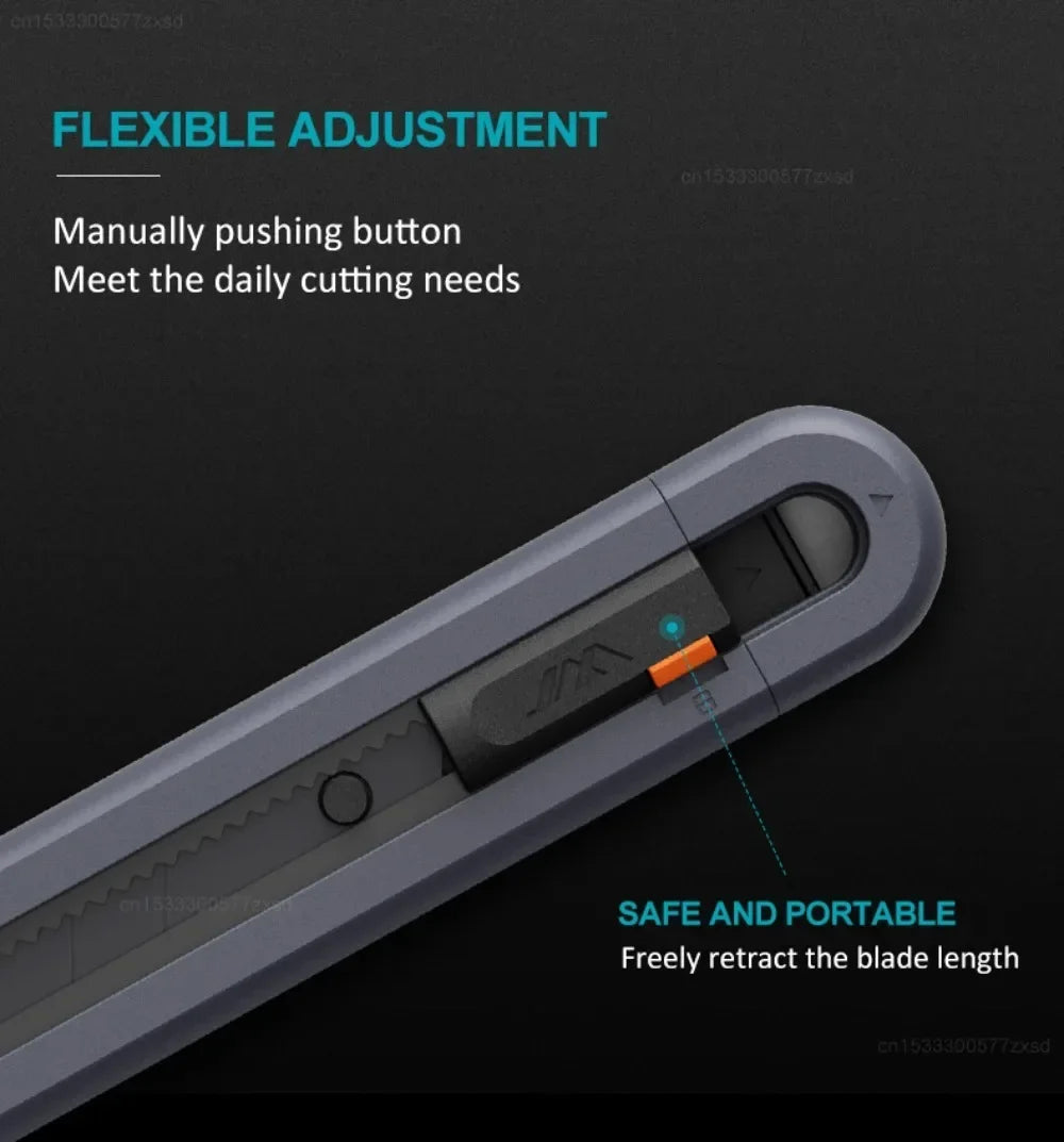 Jimihome 0.79inch Stretch Utility Knife Paper Cutters Carbon Steel Blades Pocket Knife with Safety Lock Handicraft Tool