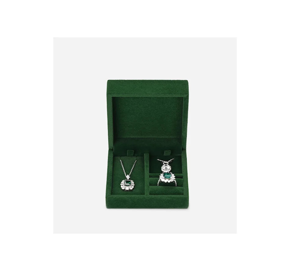 Oirlv Portable Velvet Jewelry Box Ring Box Necklace Pendant Storage Box Jewelry Accessories Wedding Gift Box Jewelry Organizer