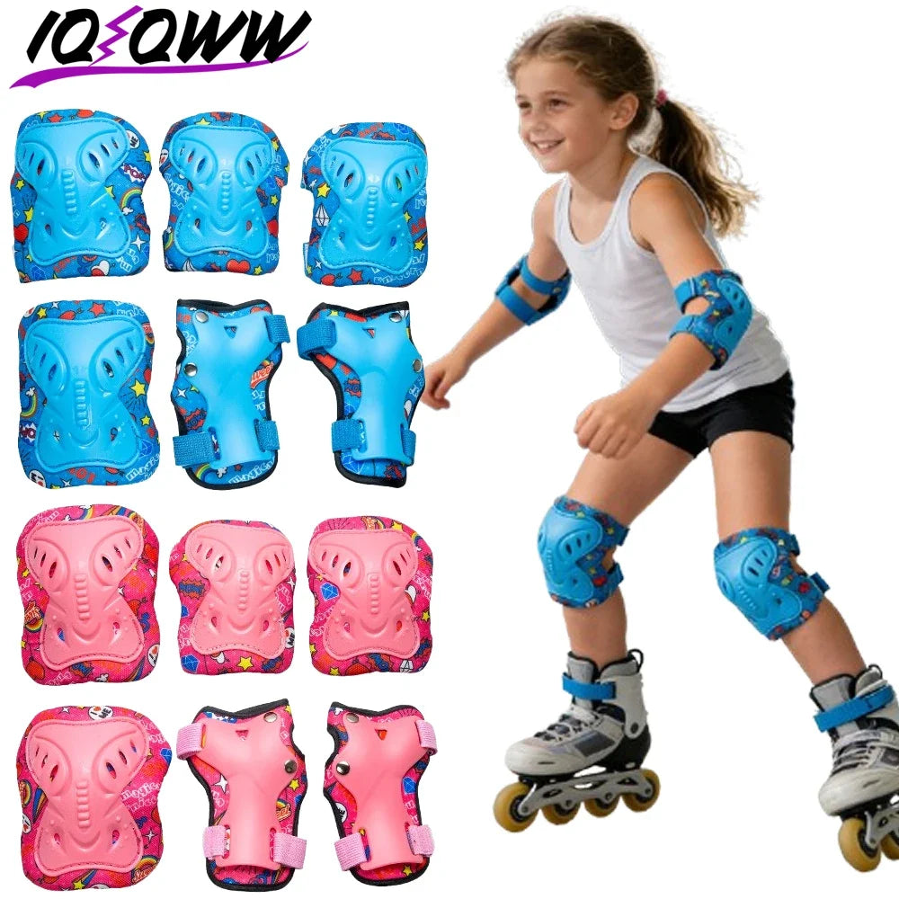 Kids 3-12 Years Knee Pad Elbow Pads Guards Protective Gear Set for Roller Skates Cycling Skateboard Inline Skatings Scooter