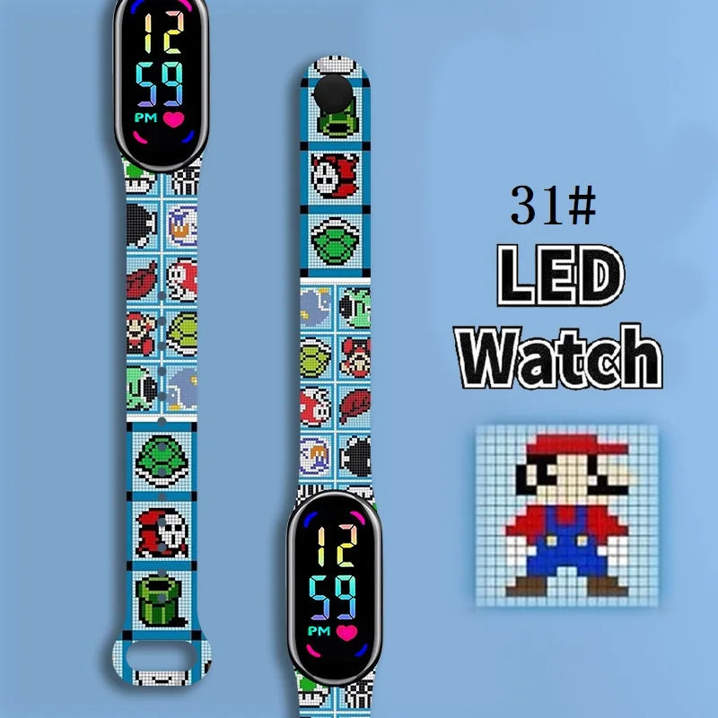 Kids LED Watch Touch Control Digital Watch Silicone Strap Waterproof Sport Wristwatch for Boys Girls Children Birthday Gift