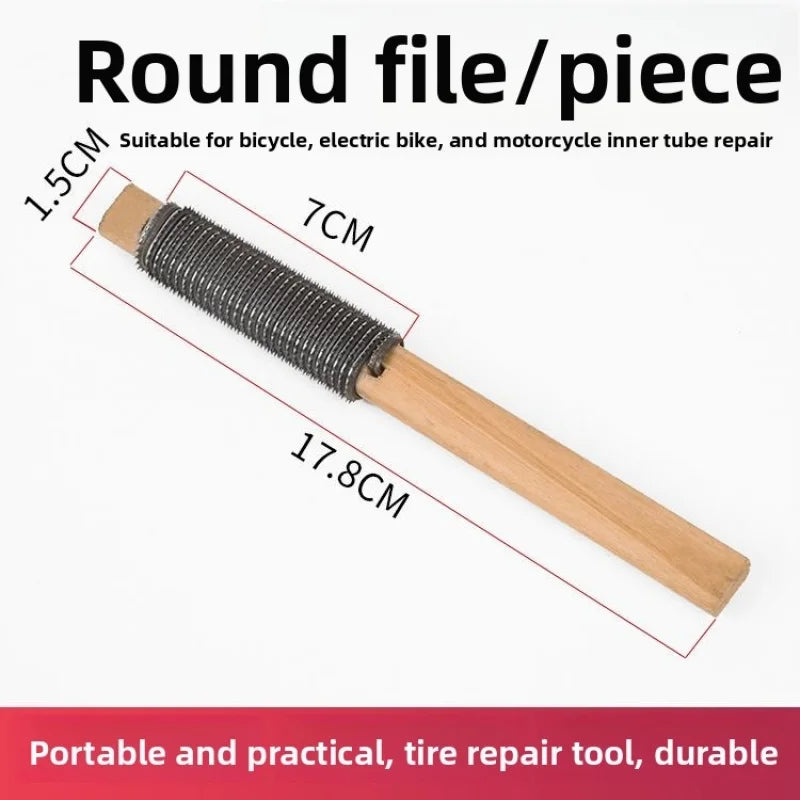 Bicycle tire repair tools: tire grinder, repair patching tool, wooden file, electric motorcycle universal tool