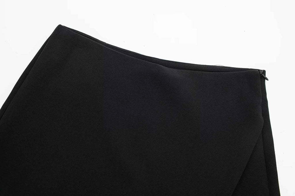 HXAO Women's Skort High Waist Brown Skirt Pants Stylish Summer Pink Black Mini Skirt Shorts Asymmetric Casual Off White Skort