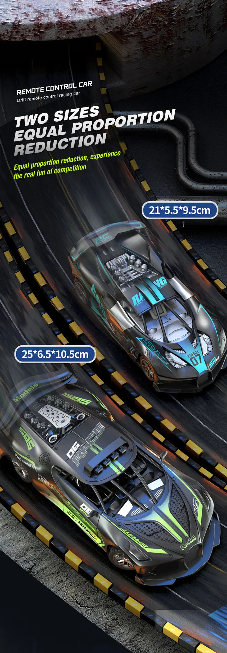 RC Car Toy Drift Racing Remote Control Car High Speed Off Road Racing Car Toys for Boys Christmas Indoor Outdoor Xmas Gifts