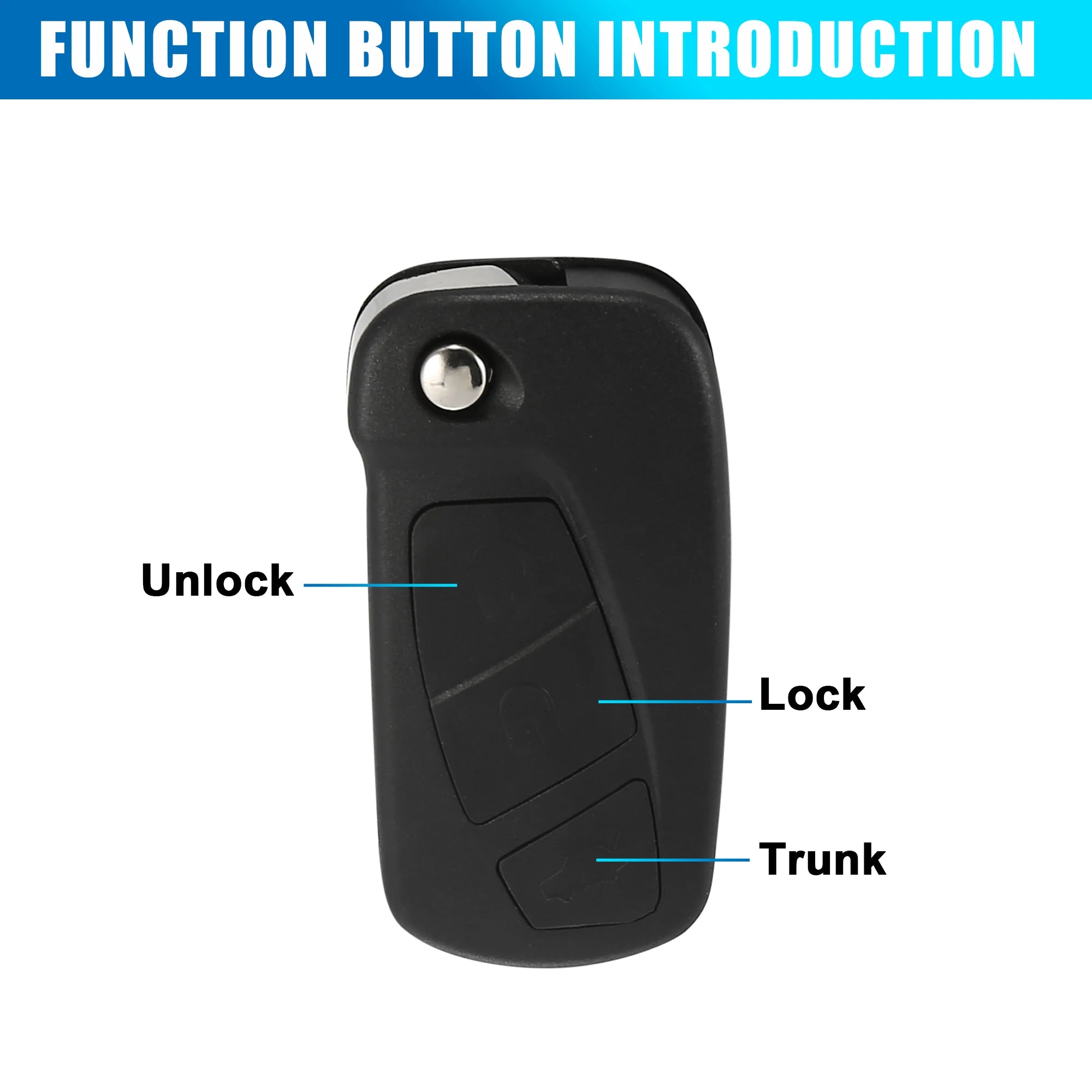 X Autohaux 3 Key Auto Buttons Remote Control Car Fob Key for Case Shell for Ford Ka 2008-2013 Maintenance Tools Car Accessories