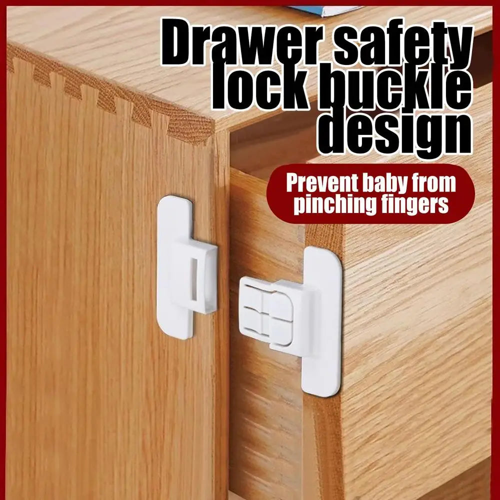 Refrigerator Locks Refrigerator Child Lock Self-Adhesive Fridge Closer Fixed Buckle for Glass Metal Protection Kids Adults Home