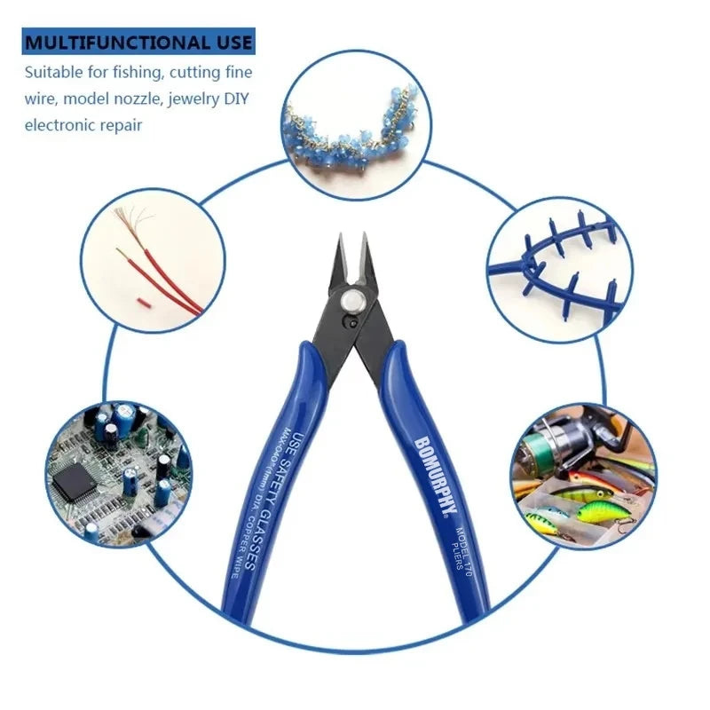 Hand Tools Universal Pliers Multi Functional Tools Electrical Wire Cable Cutters Cutting Side Snips Flush Electronic Pliers