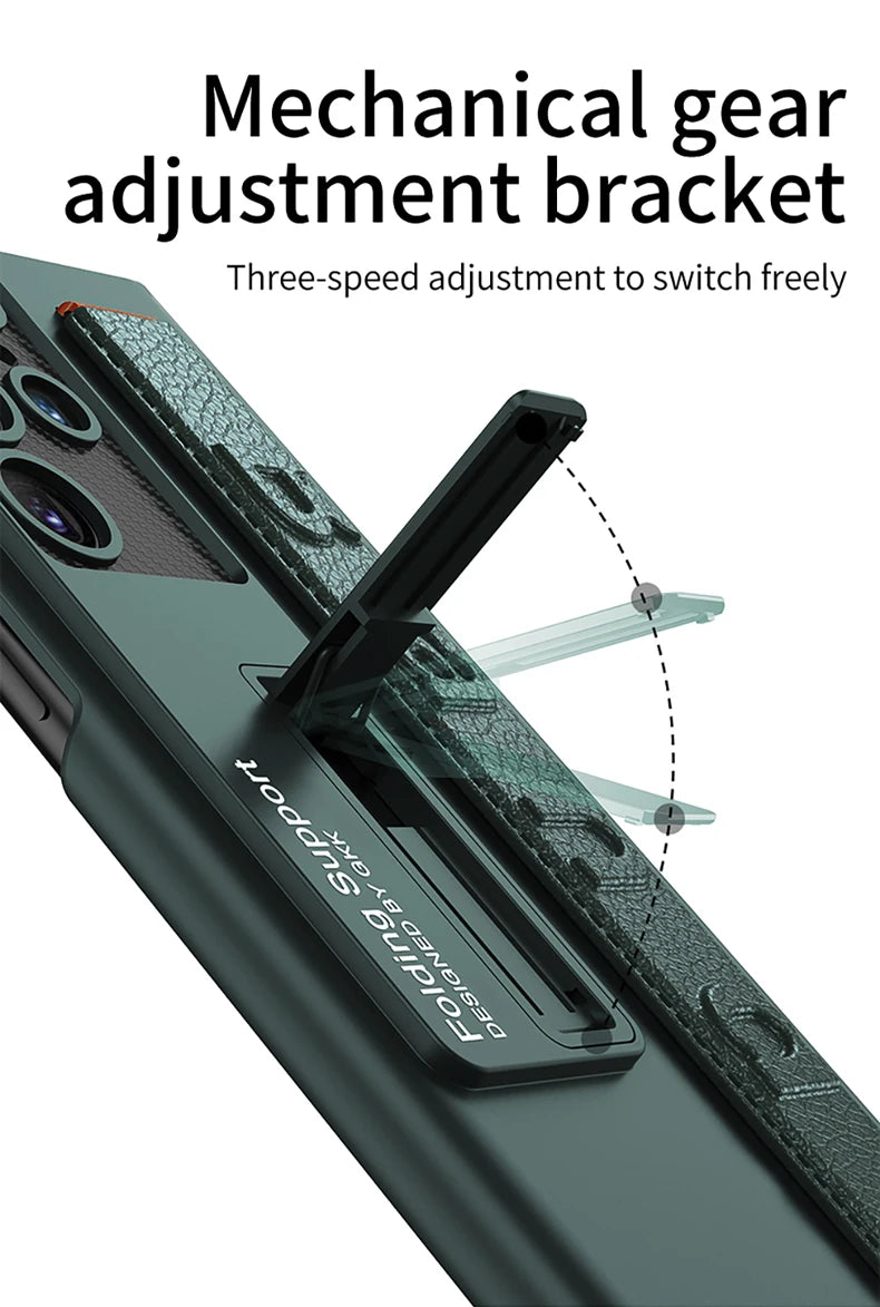 For Samsung Galaxy S23 S24 S25 S26 Ultra 5G Case GKK Luxury Ultra Thin Bracket Anti-drop Elastic Wristband  Kickstand Cover