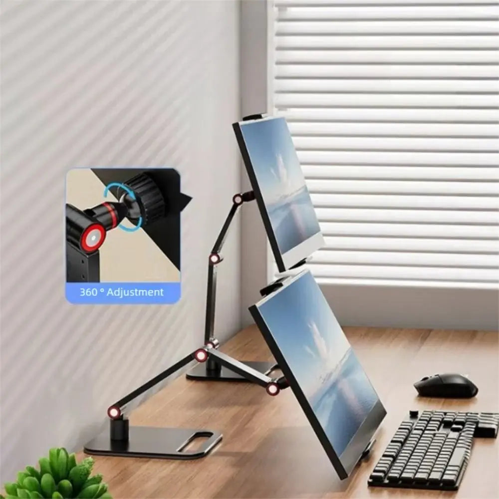 Universal Expandable Monitor Desk Holder Adjustable 360° Swivel Tablet Stand Foldable Tablet Bracket for 12-17in