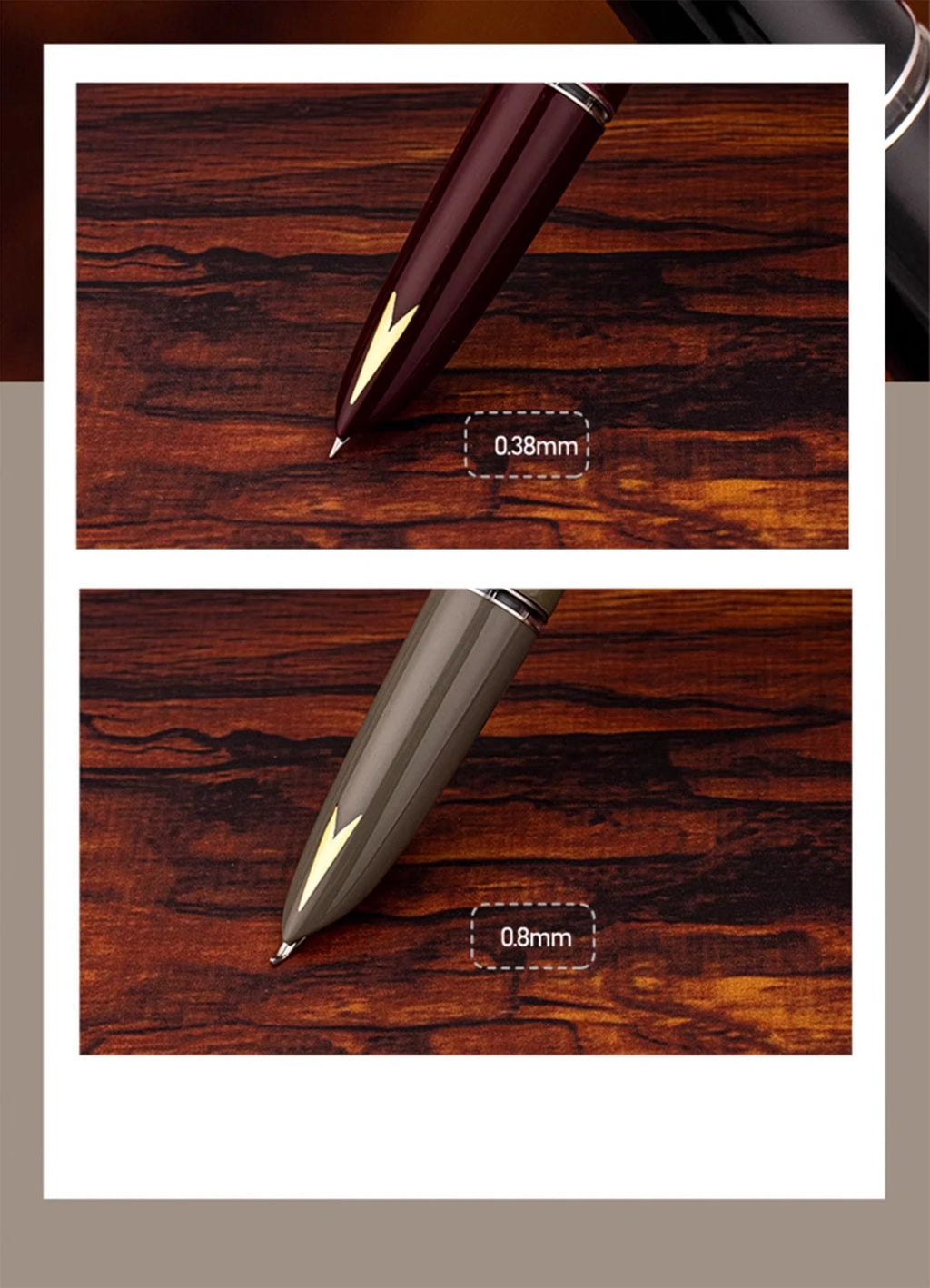 Hero 616S Classic Retro Fountain Pen Dark Tip 0.5mm Iridium Gold Nib Business Office Gift Student School Stationery Supplies