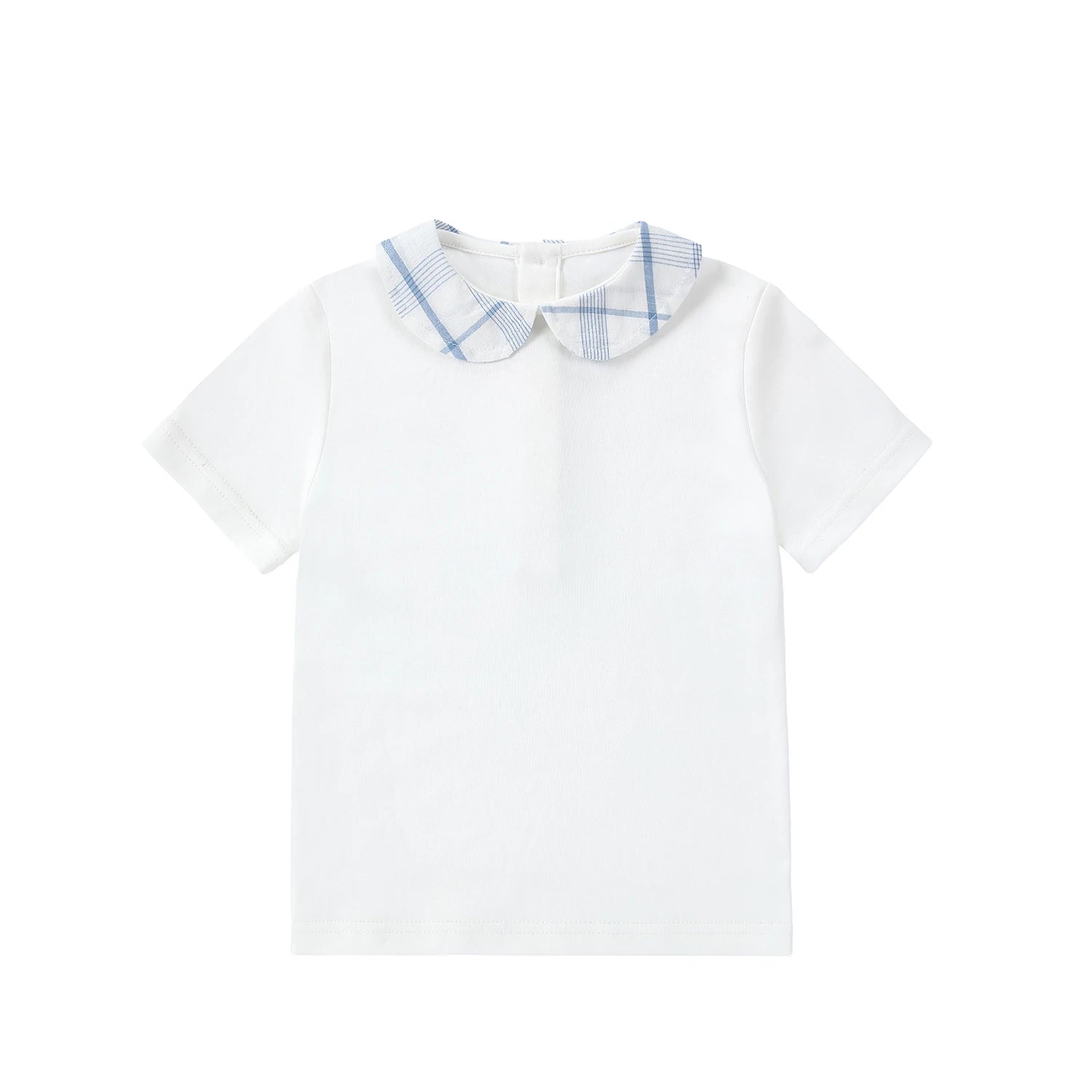 AP Barcelona Blue Collection Girls Dress Embroidery Brothers Sisters Family Matching Clothing Boys Plaid Set Knit Top