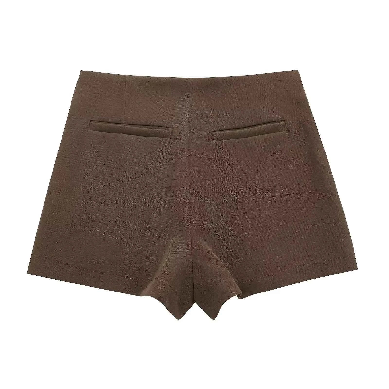 HXAO Women's Skort High Waist Brown Skirt Pants Stylish Summer Pink Black Mini Skirt Shorts Asymmetric Casual Off White Skort