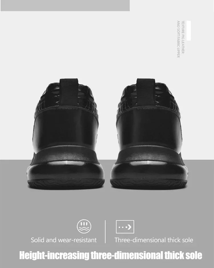 Men's Patent Leather Shoes Thick Sole Male Adult Drawstring Lace-up Shoes Vintage Retro Casual British Style Shoes Streetwear
