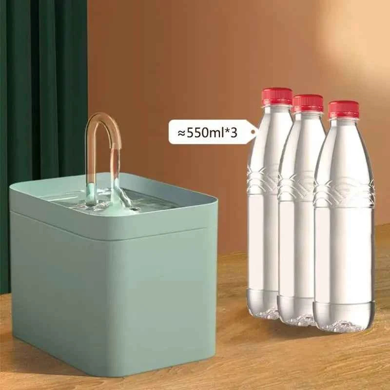 Pet Water Dispenser Auto Filter Electric Mute Cat Drinker 1.5L Recirculate Filtring Drinker for Cat Water Fountain