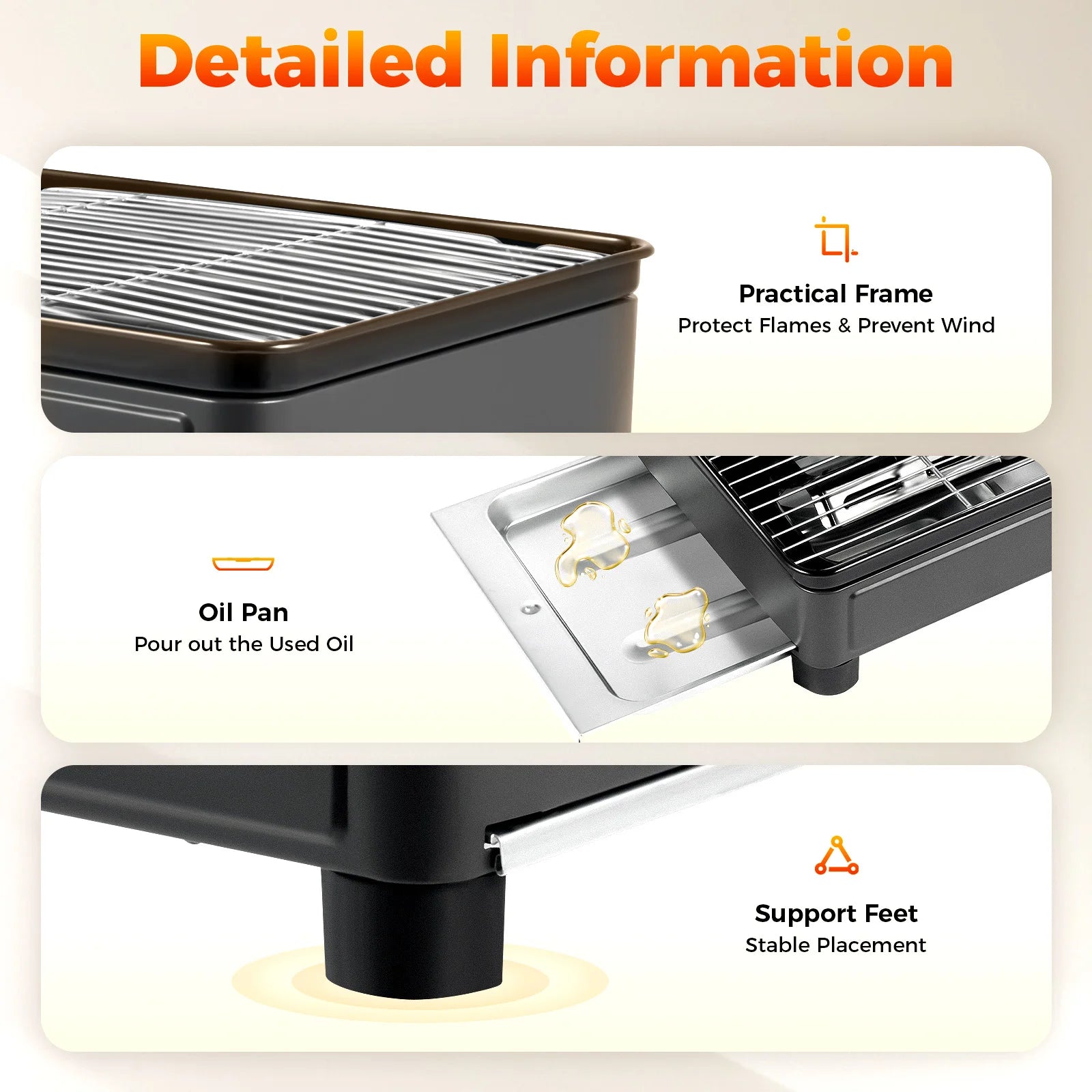 Portable Camping Grill Gas Stove, Butane Gas Burning Grill, Barbecue Grill Cooker for Ooutdoor Grilled Meat, Vegetables