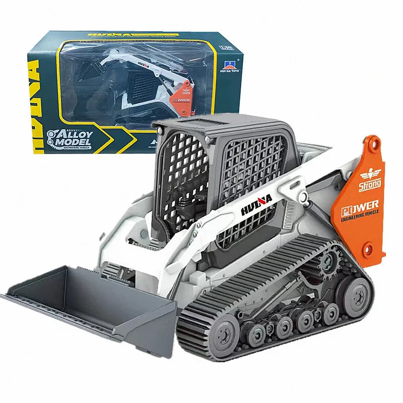 HUINA 1:50 Diecast Loader Bulldozer Static Truck Excavator Alloy Model Construction Vehicle Toys for Boys Gifts Car Collection