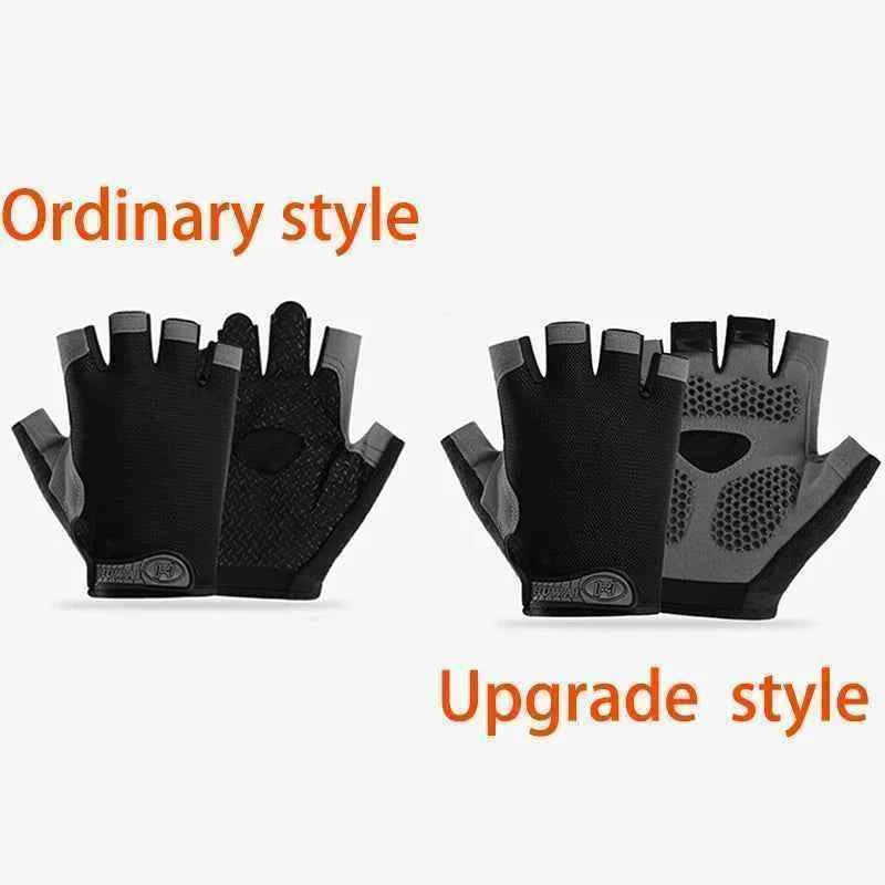 Anti-Slip Breathable Workout Gloves, Fingerless Fitness Training Gym Gloves for Men Women Bodybuilding Cycling Exercise