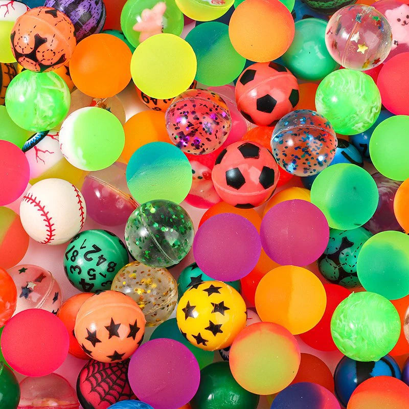 Rubber Bouncy Balls Bulk 27MM Party Favors For Boys Girls Prizes Birthday Gifts Kids Vending Machine Toys Balle Rebondissante